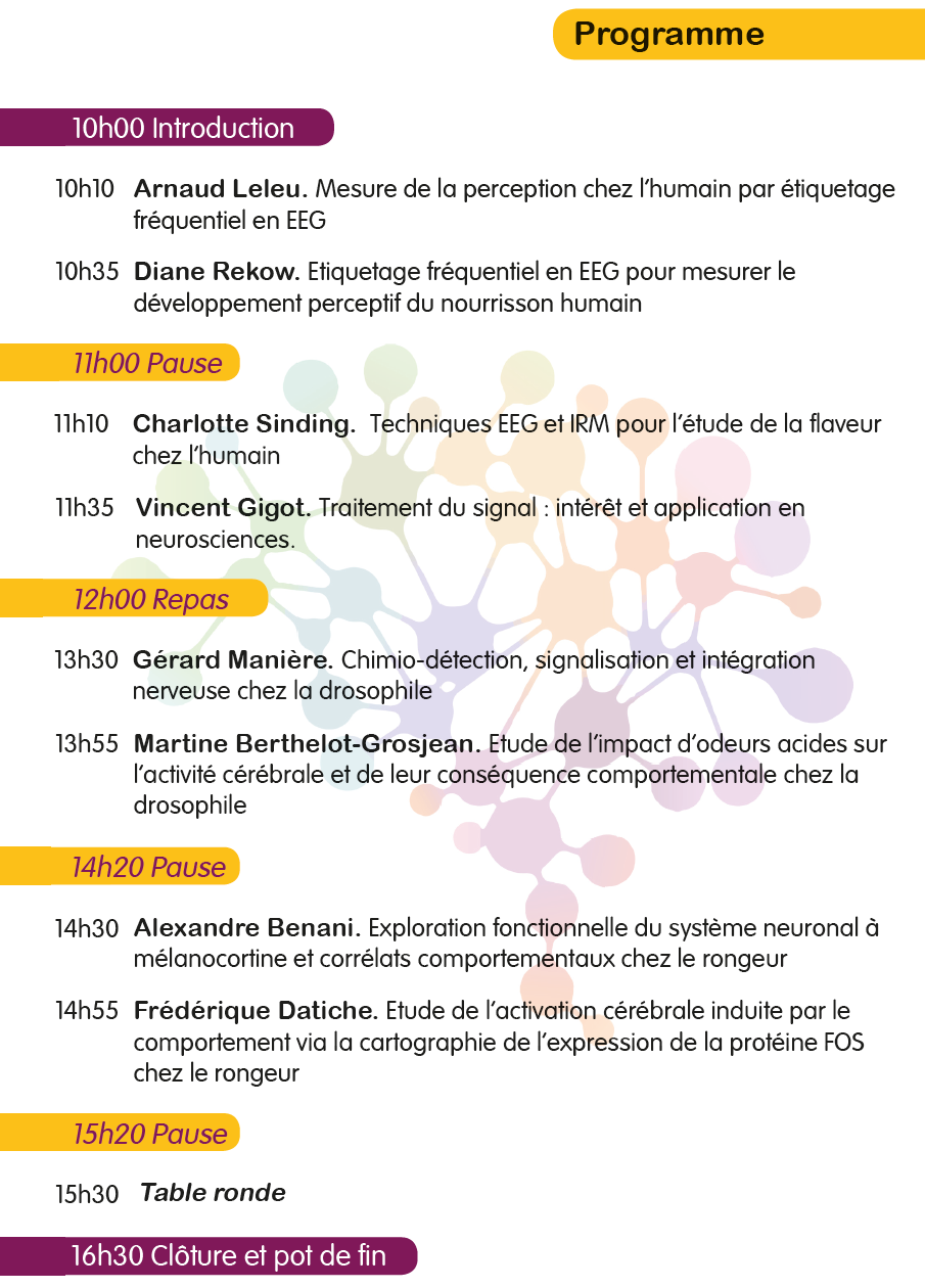 Flyer journée neurosciences Dijon 2022