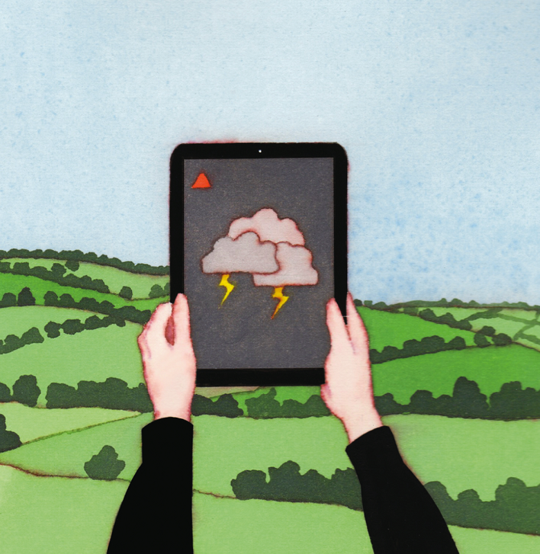 Prévision météo sur tablette