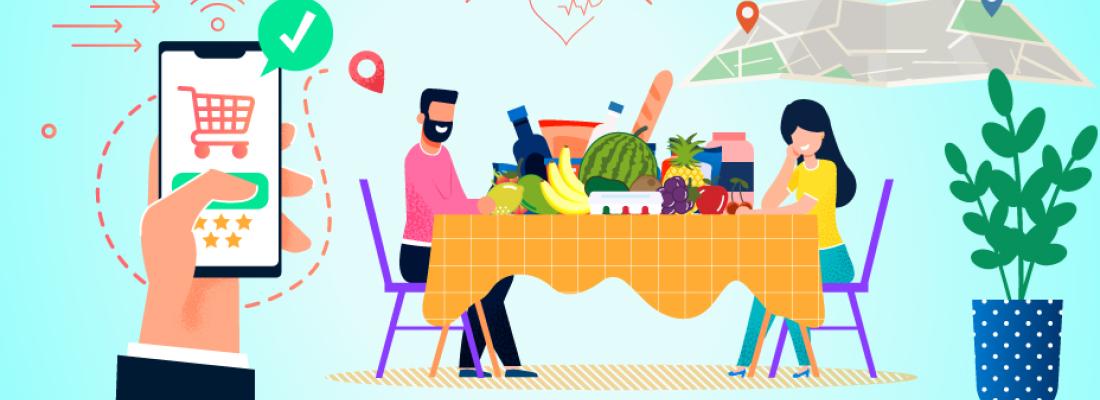 illustration Mieux manger : applications par le menu