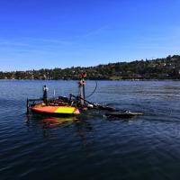 Drone HARLE effectuant des mesures sur le Leman