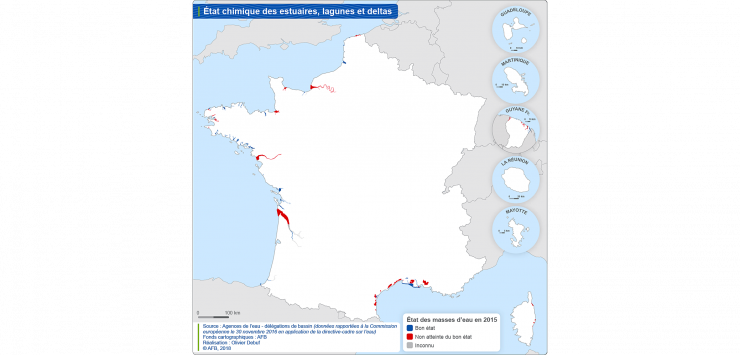 Carte de l'état chimique des estuaires