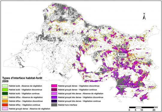 Cartographie des interfaces habitats forêts