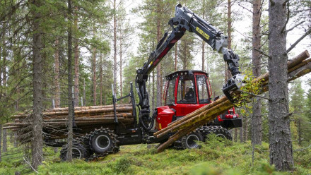 Photo d'un porteur forestier en forêt