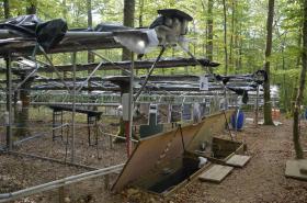 Dispositif expérimental sécheresse sur le site de recherches de Montiers-sur-Saulx ©INRAE