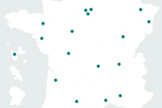 Découvrez nos centres en France 